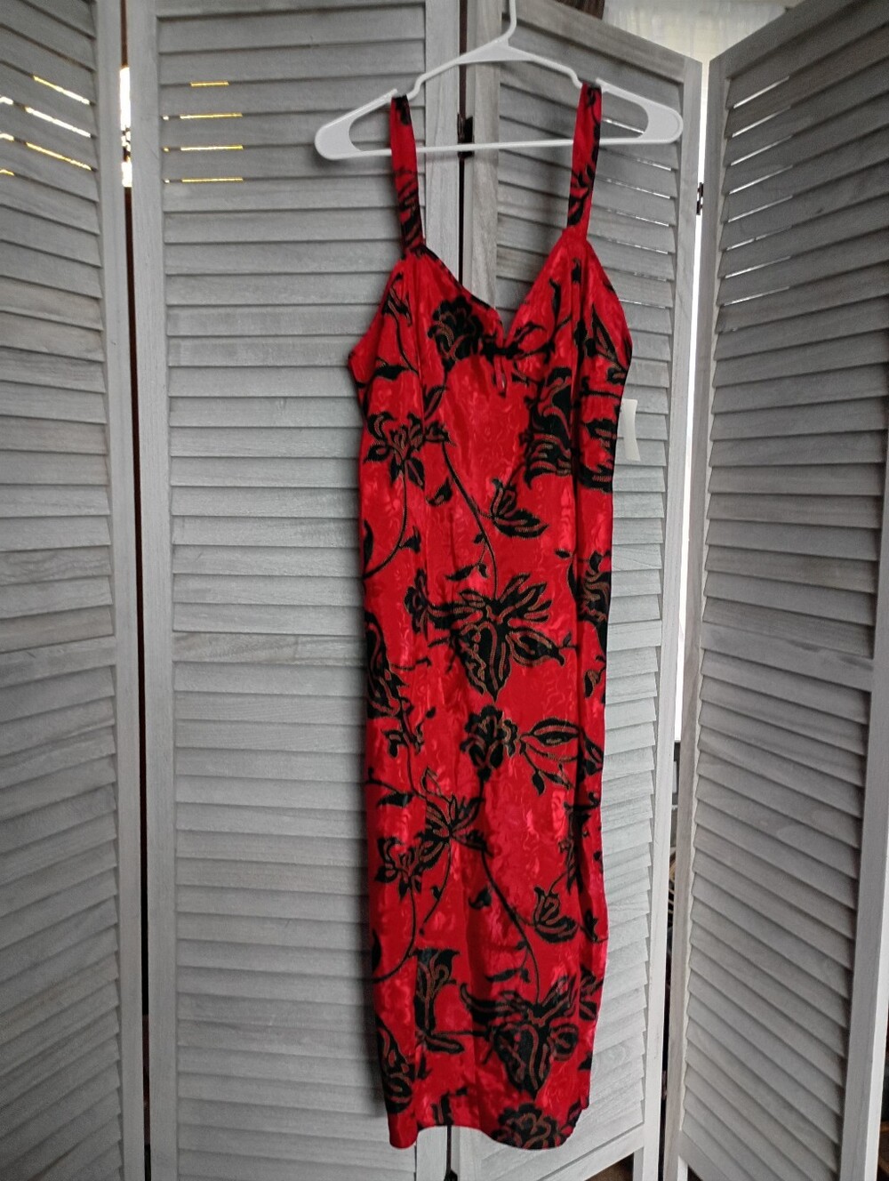 Expressions Size Small Red Satin Vintage Nightgown New with Tags